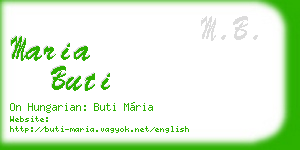 maria buti business card